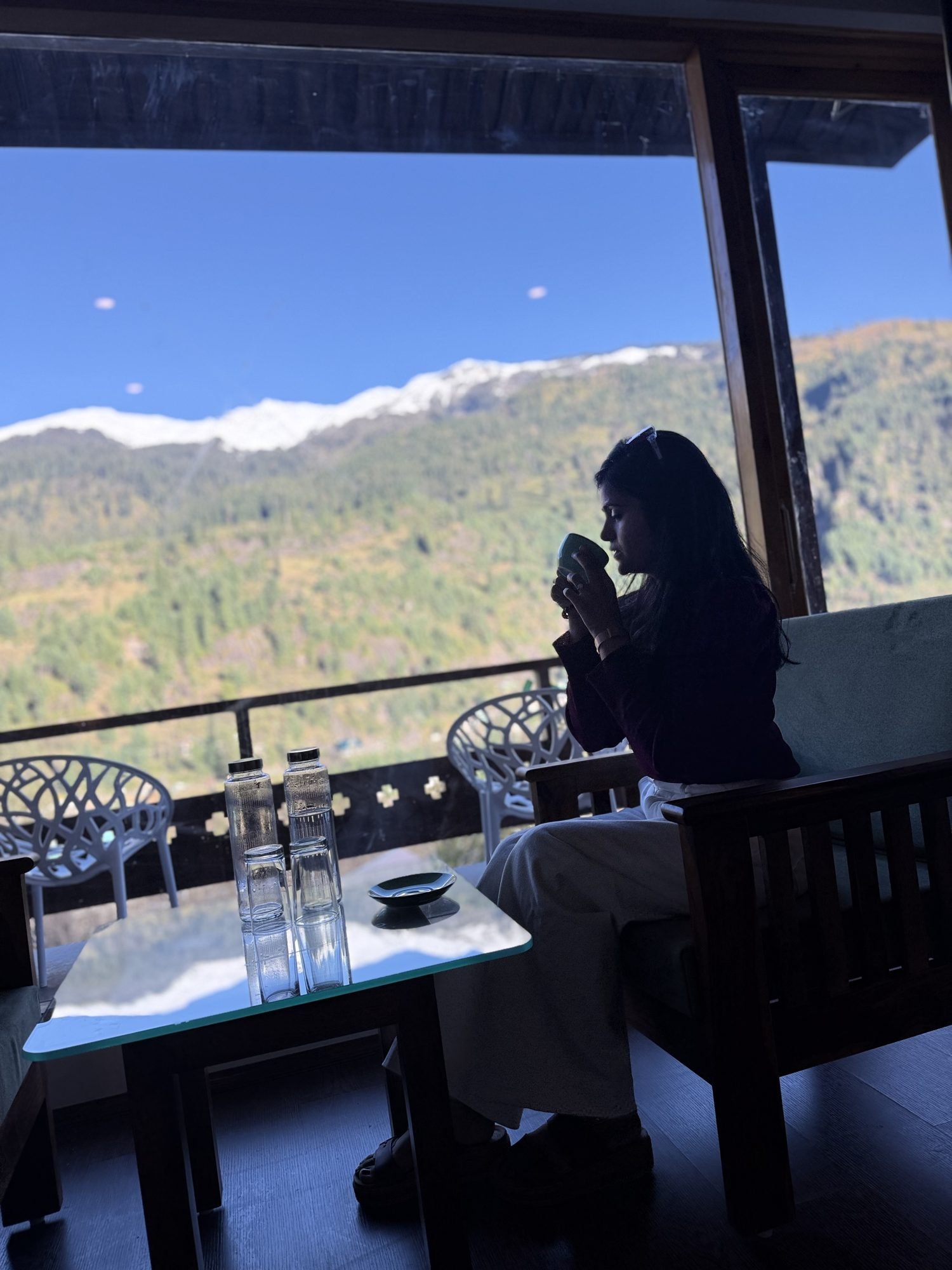 Morning coffee on the balcony